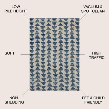 Aisha Moroccan Triangle Geometric  Area Rug